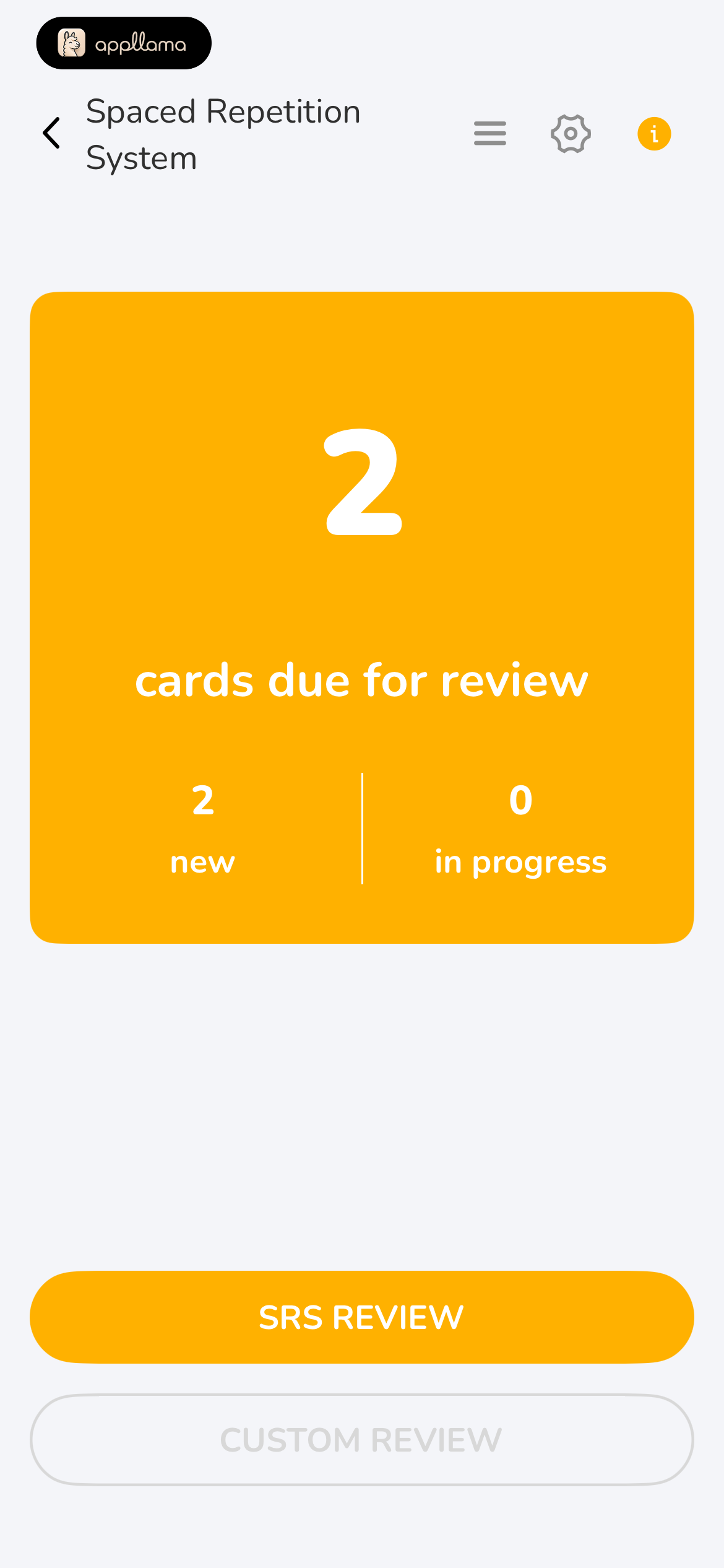 Review Due Summary