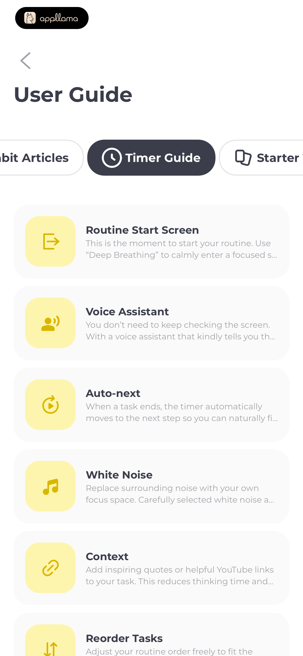 User Guide Topics