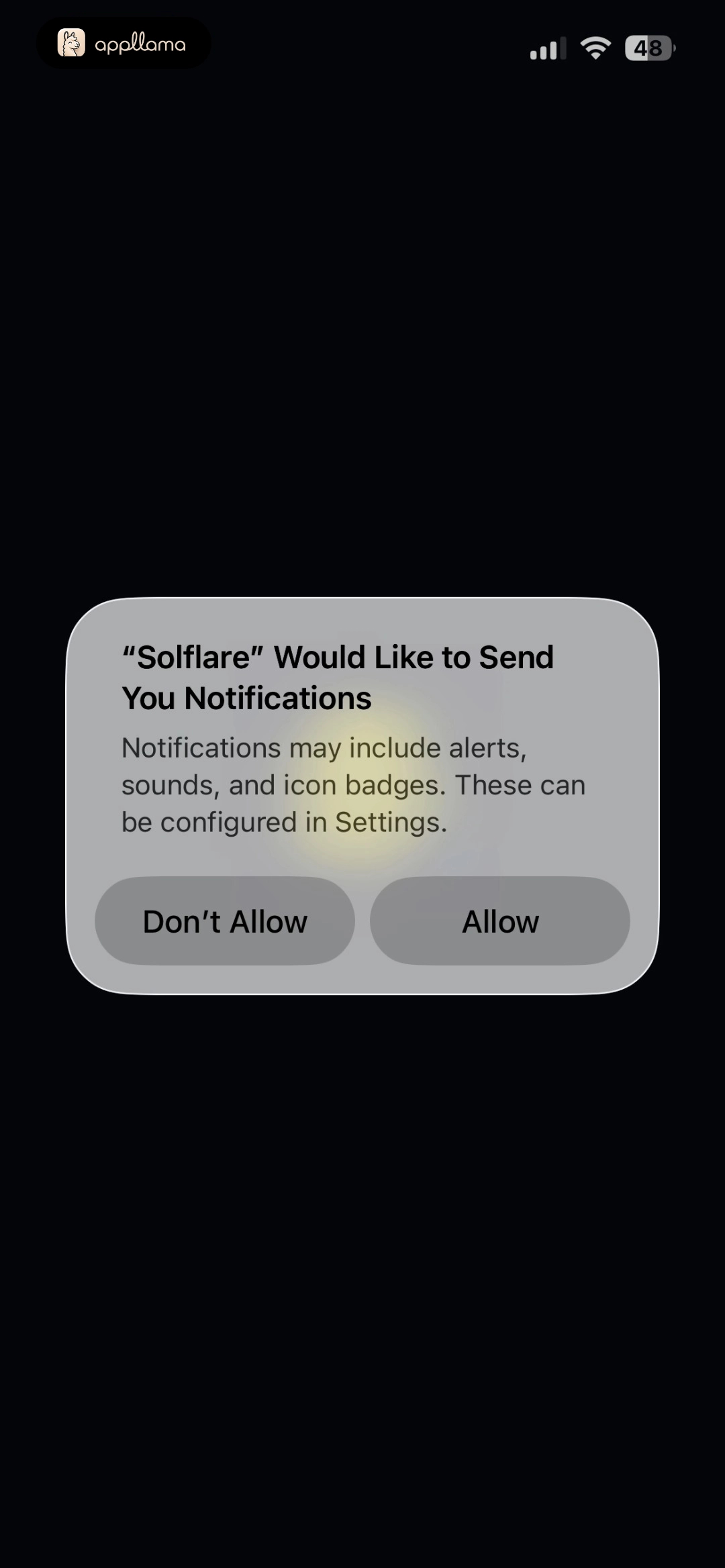 iOS Notification Permission