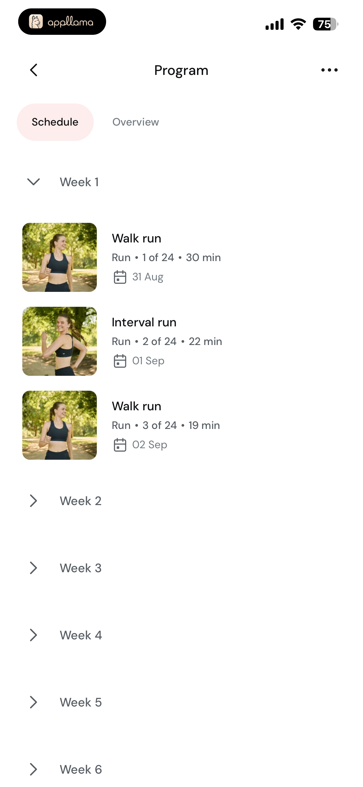 Program Weeks