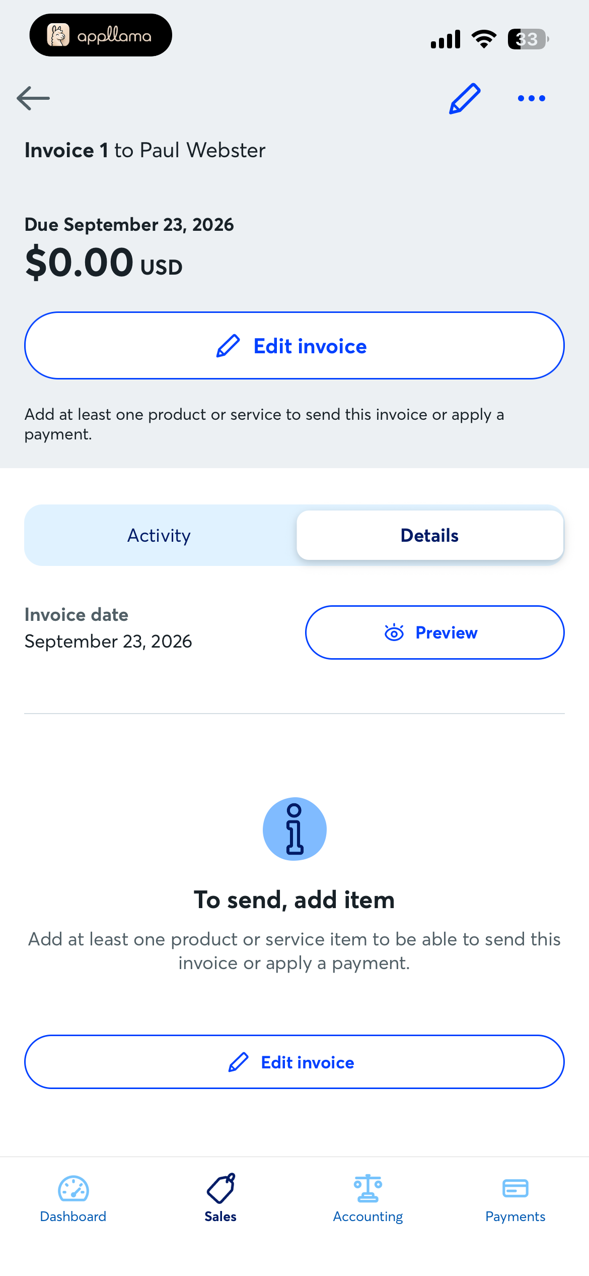 Invoice Details