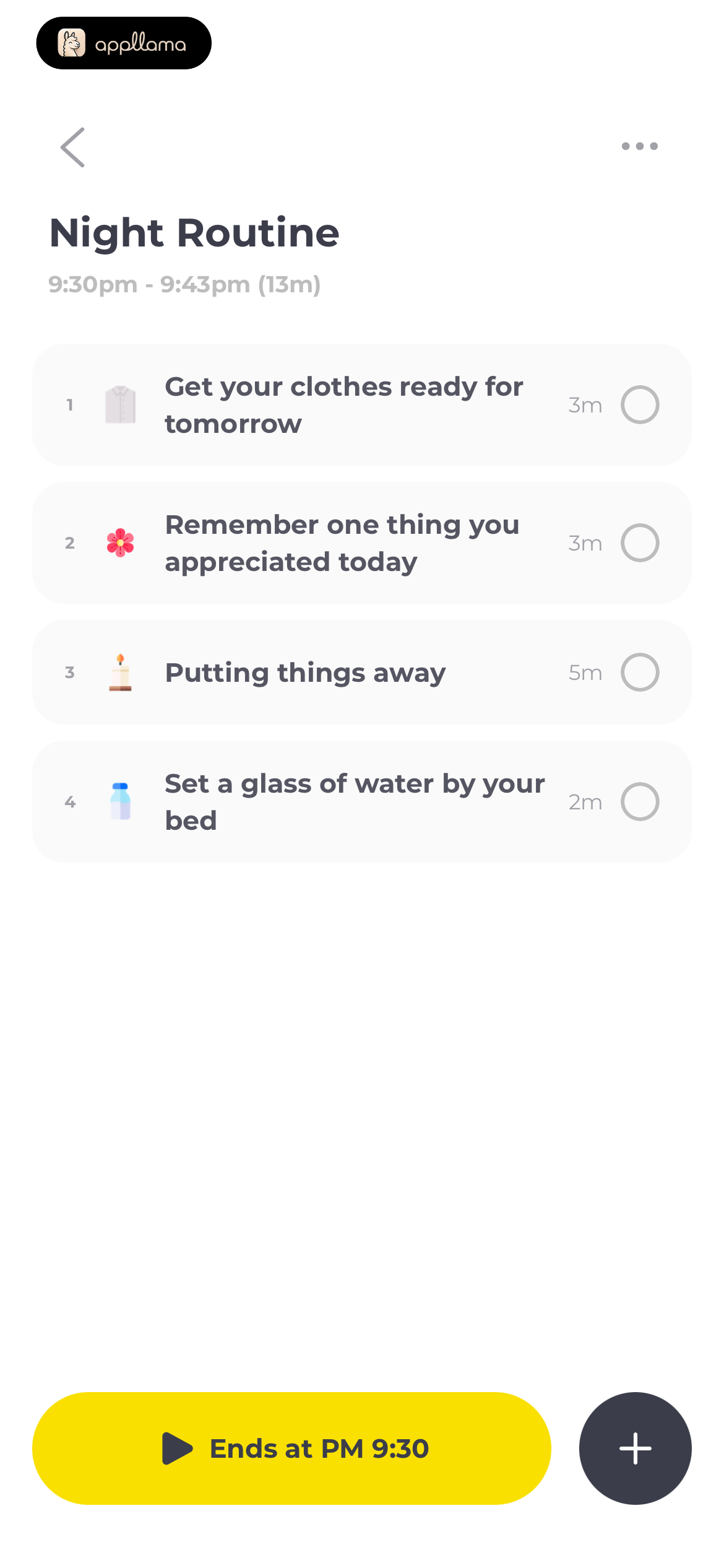 Night Routine Tasks