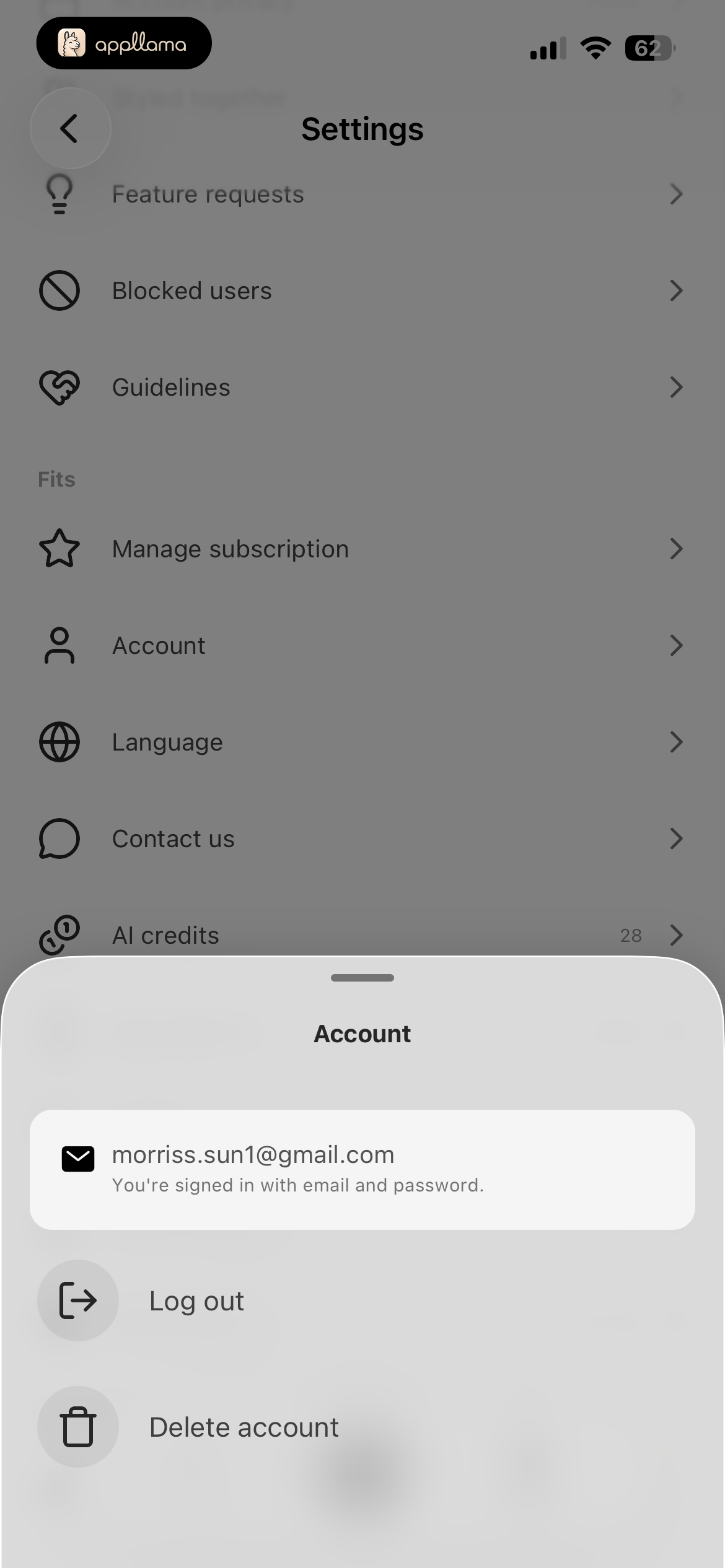 Account Sheet