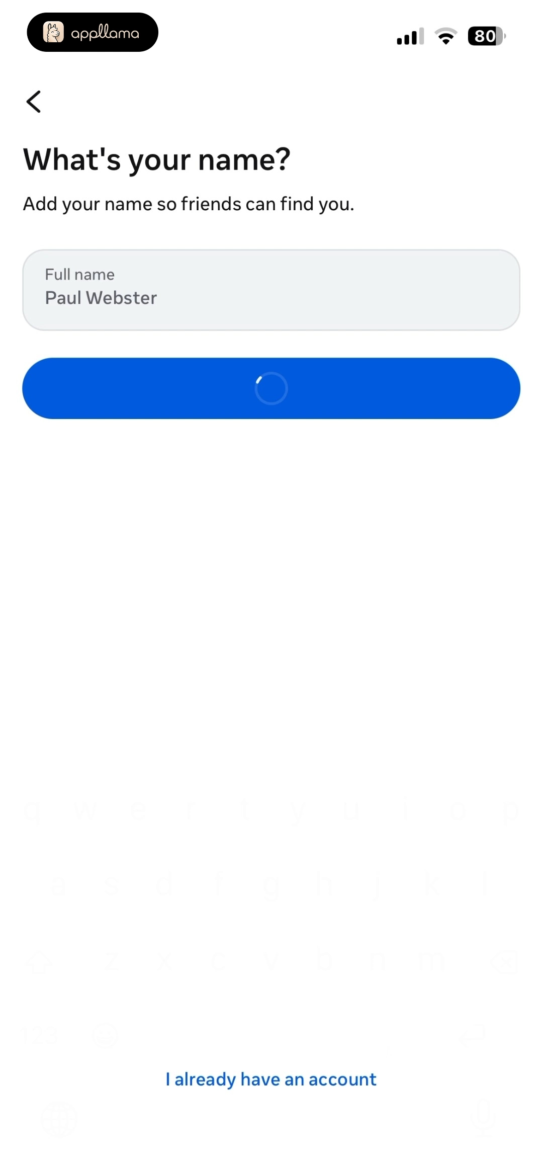 Name Entry - Loading