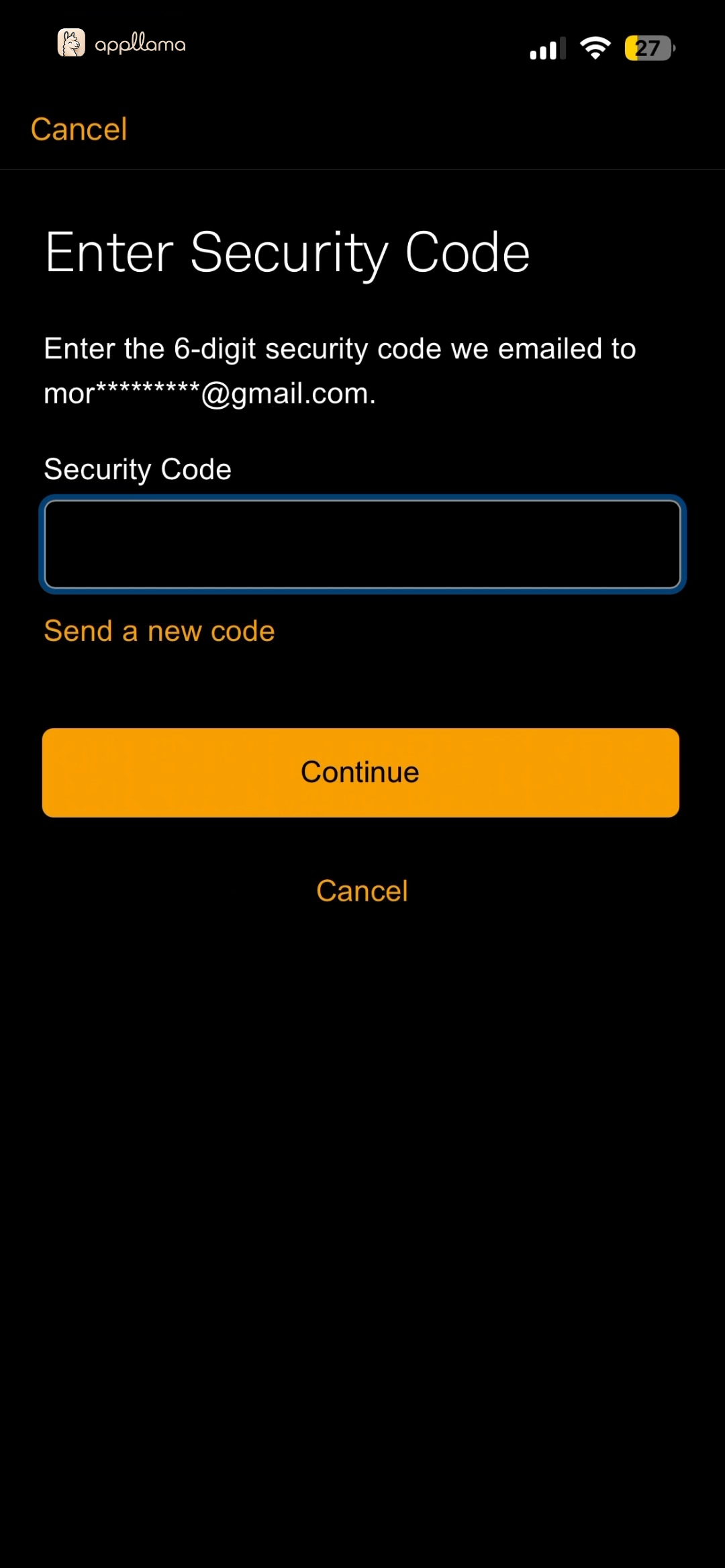 Security Code Verification