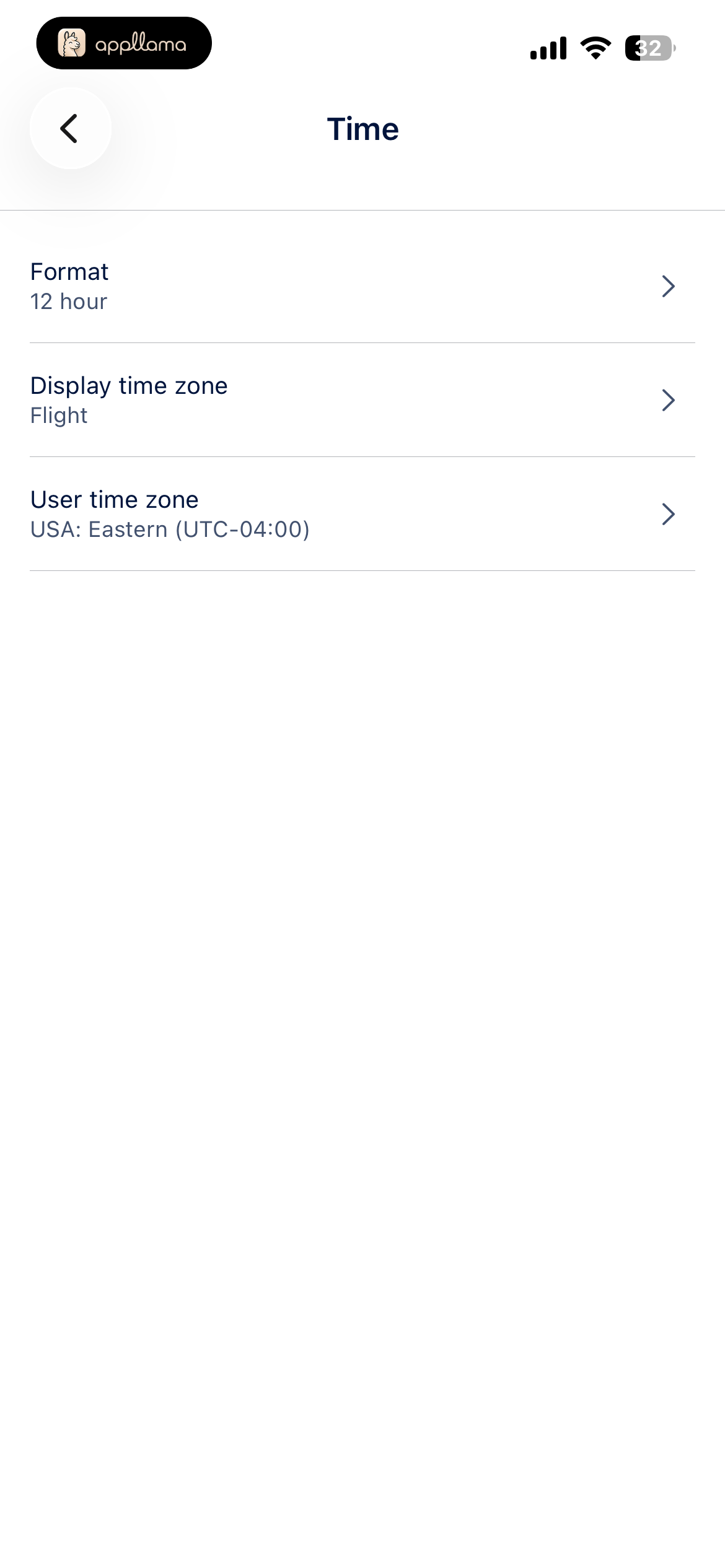Time Settings