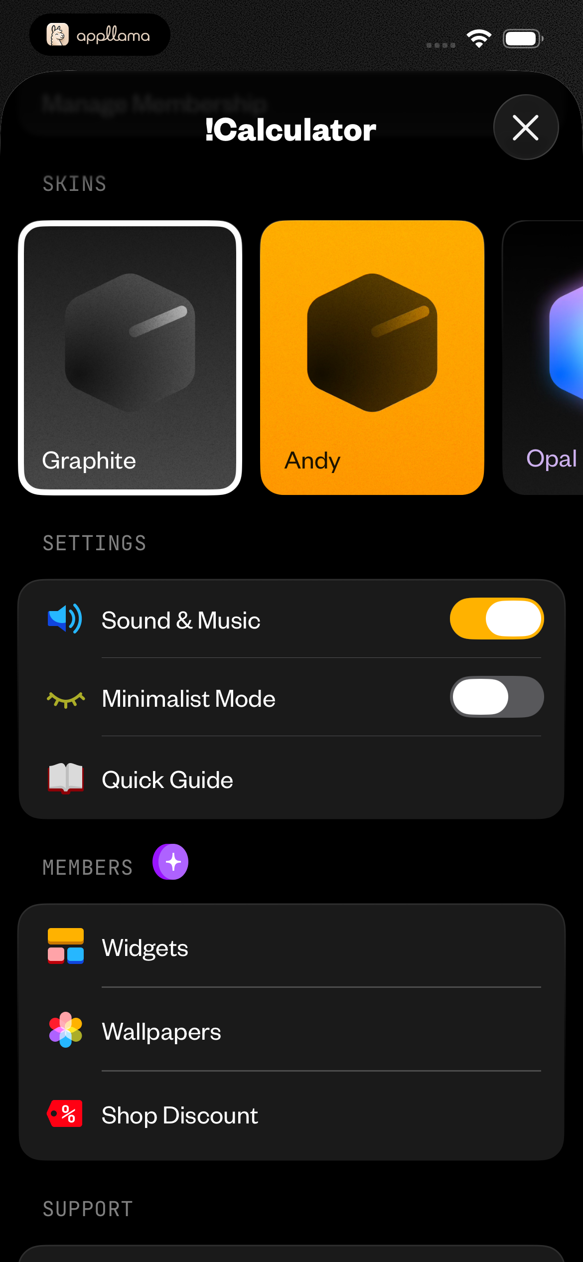 Theme & App Settings