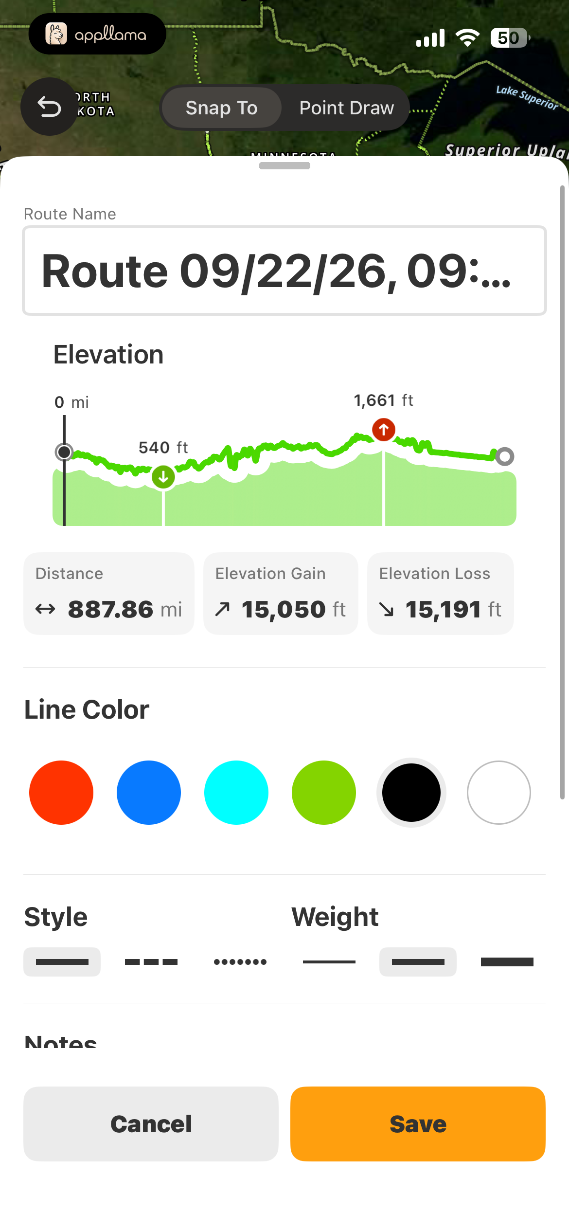 Route Edit