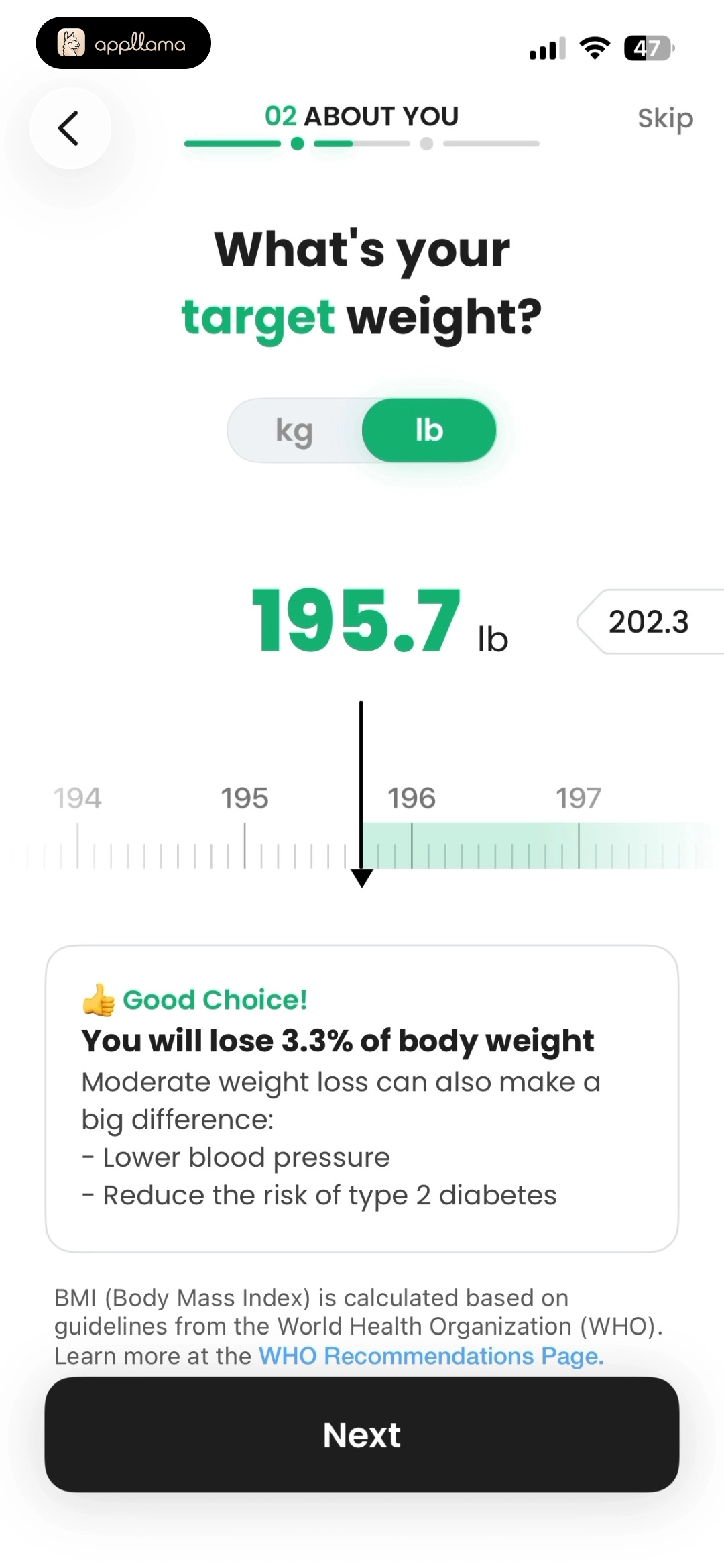 Target Weight