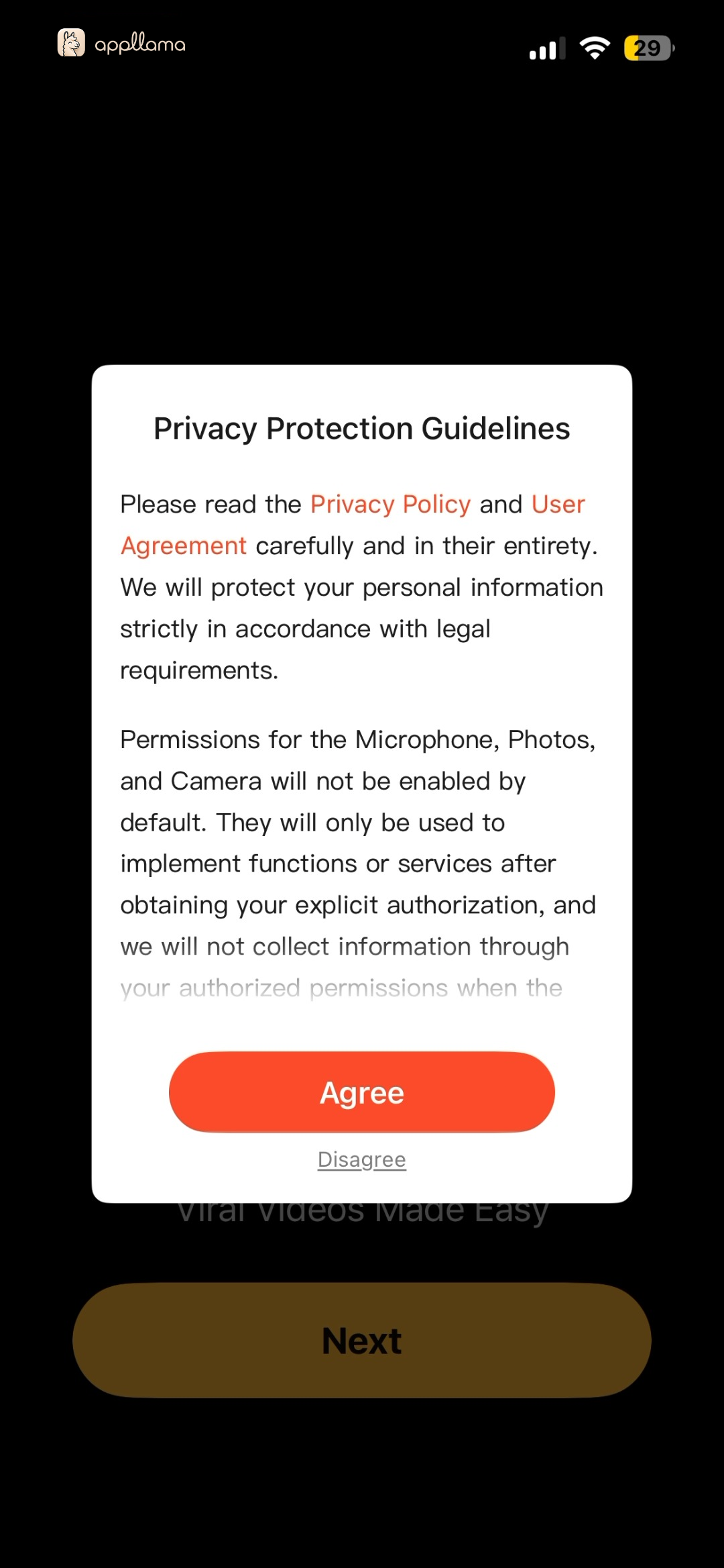 Privacy Consent Modal