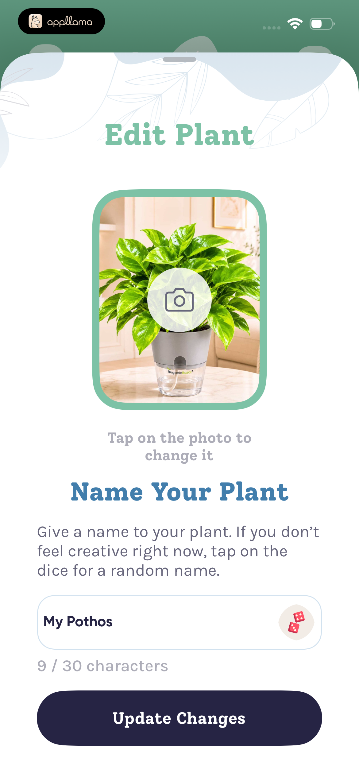 Edit Plant Profile