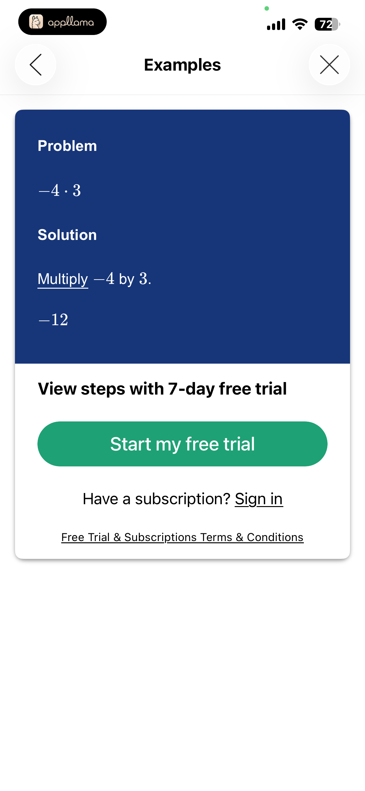 Example Solution