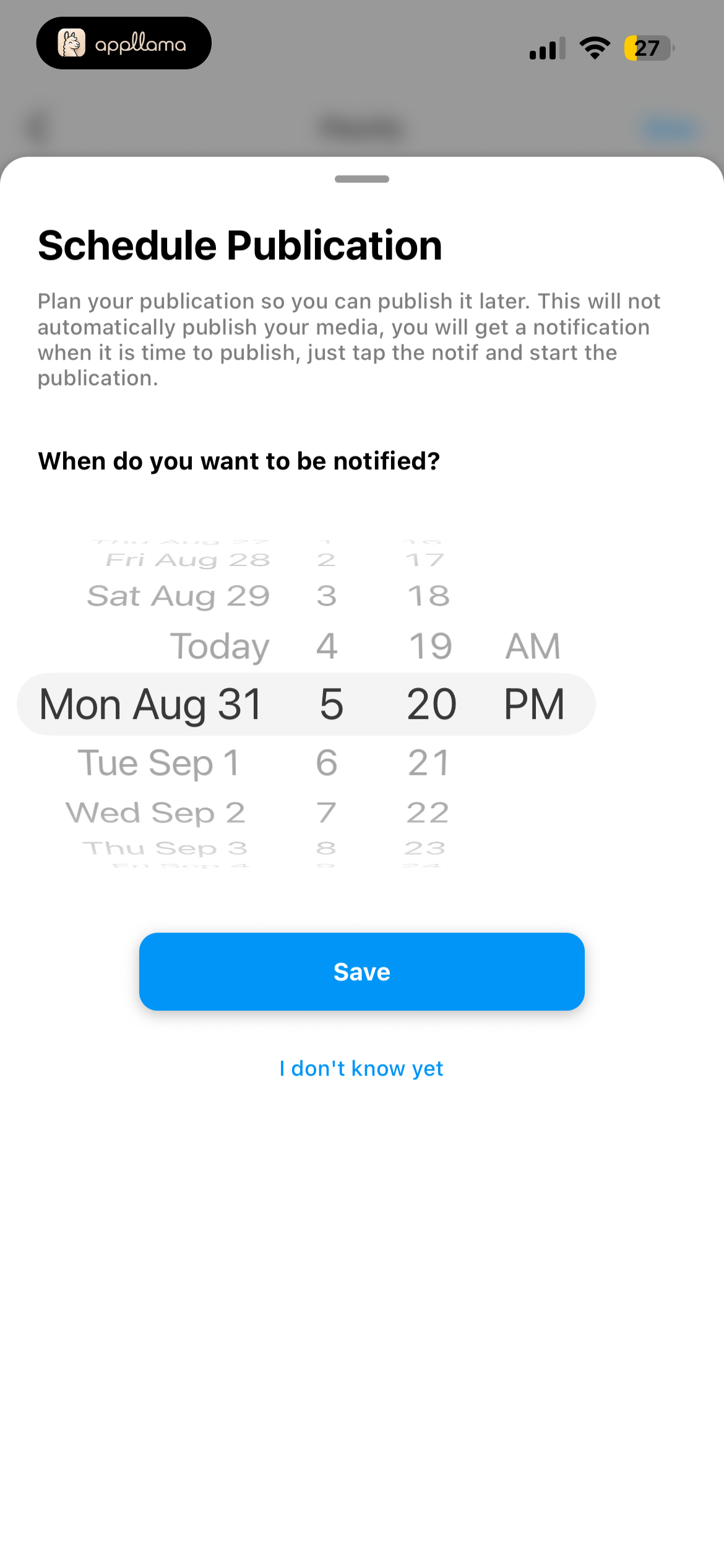 Schedule Publication