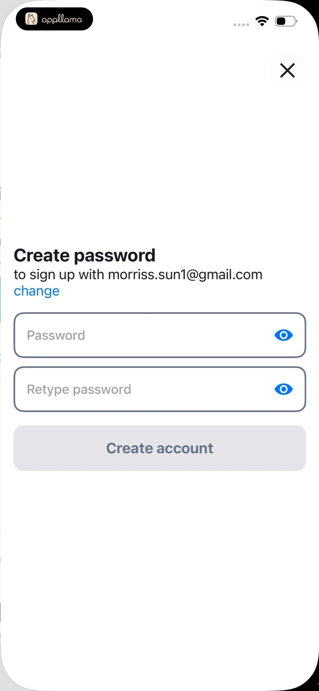 Create Password