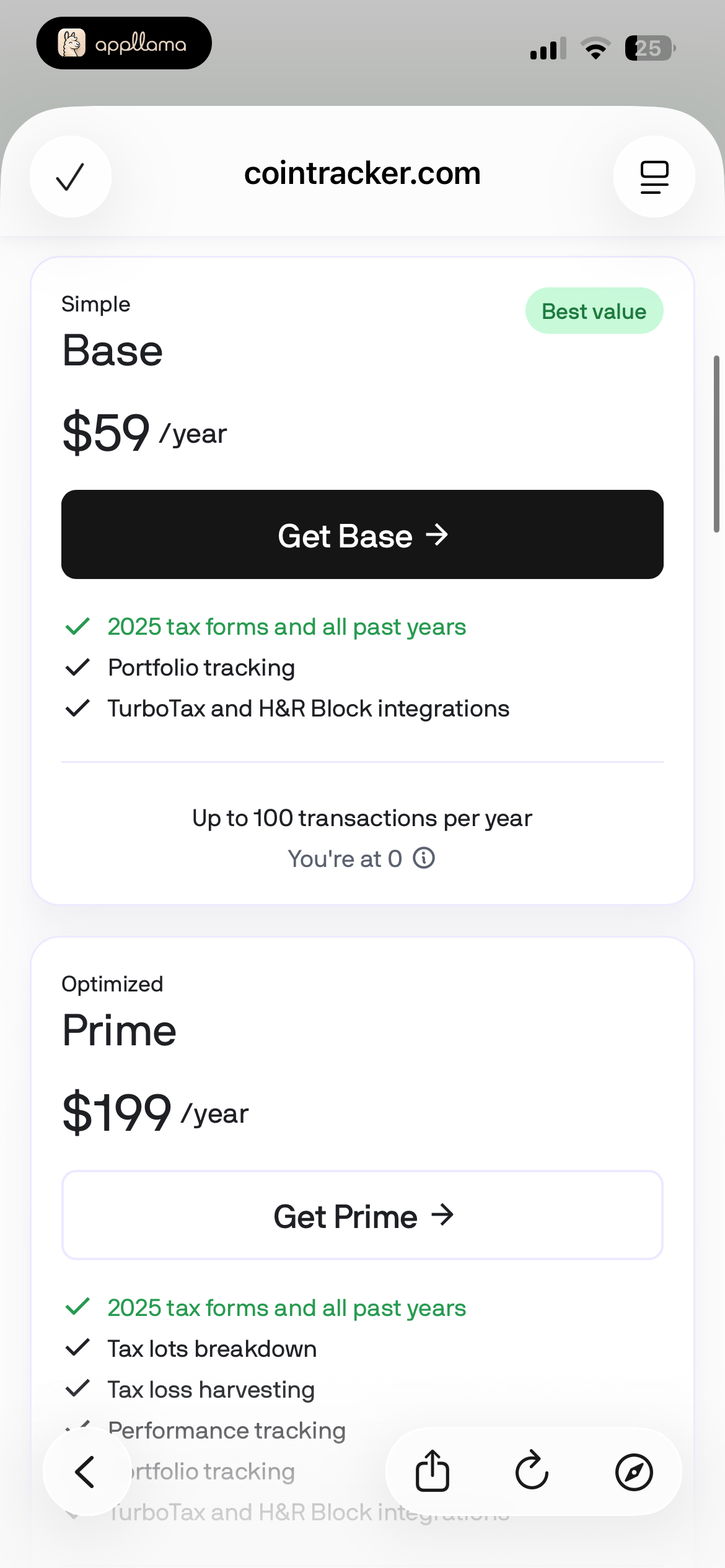 Pricing Plans - Base & Prime