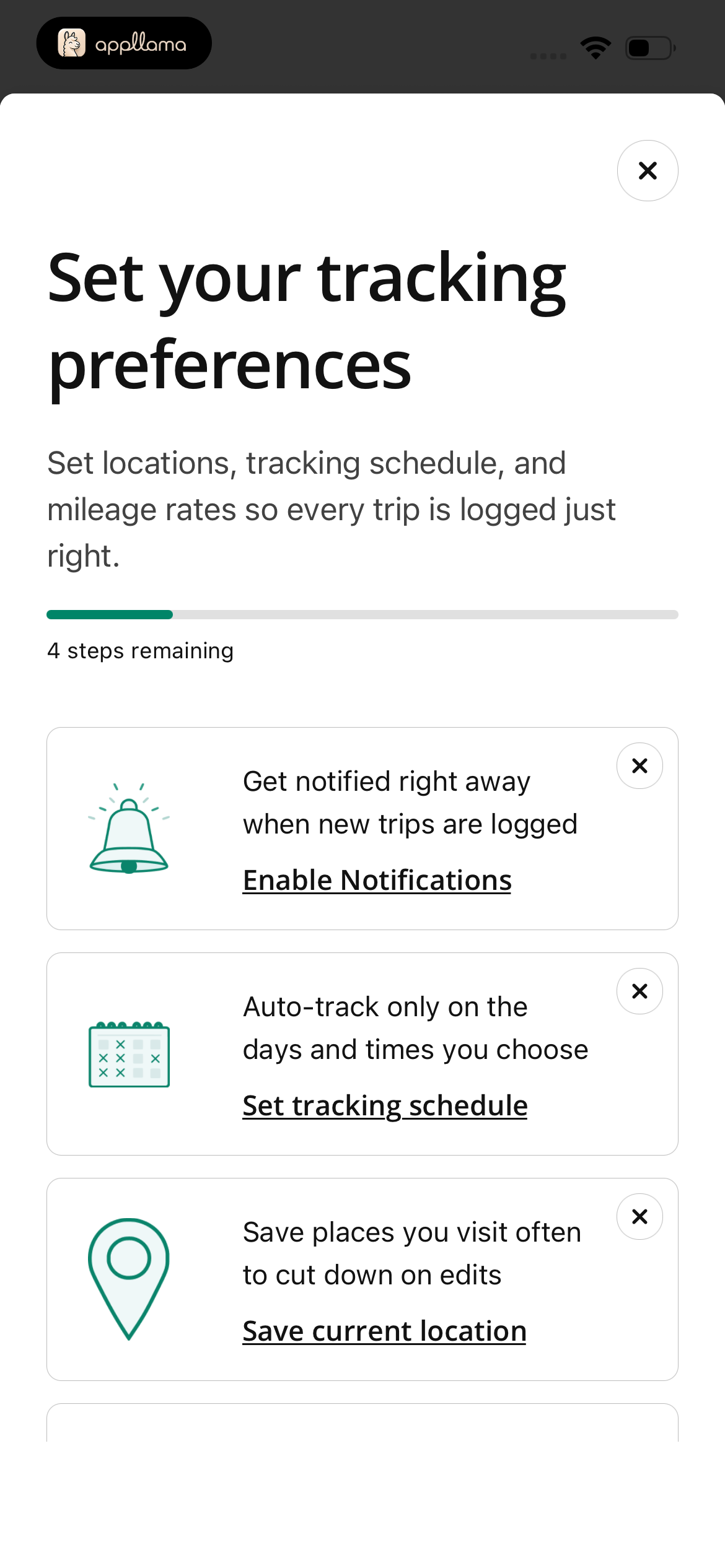 Tracking Preferences Sheet