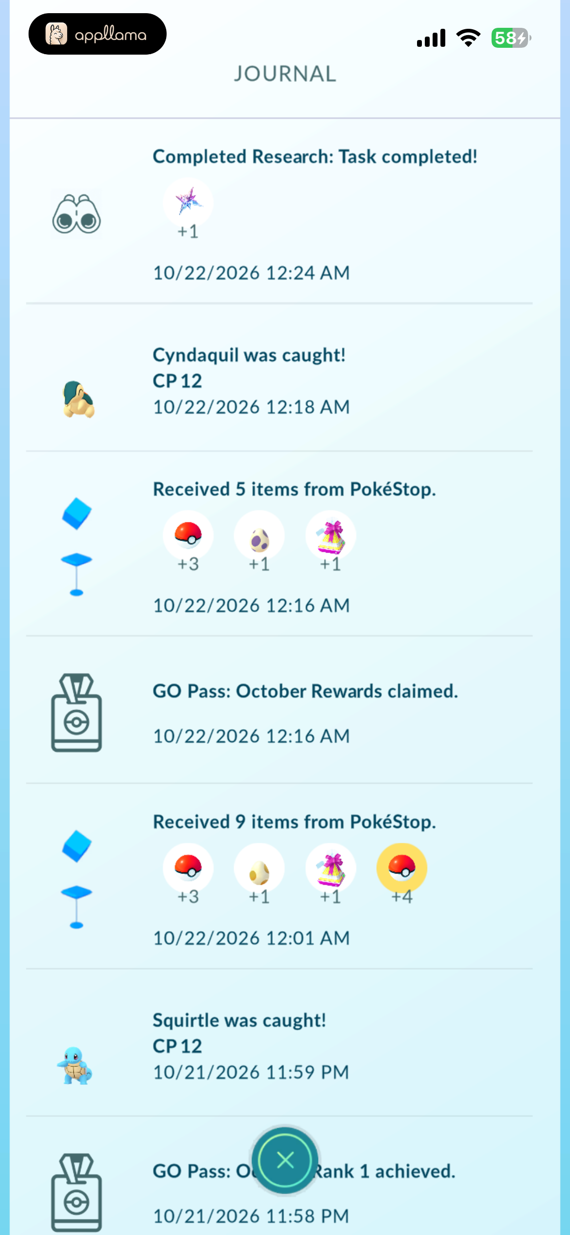 Activity Journal