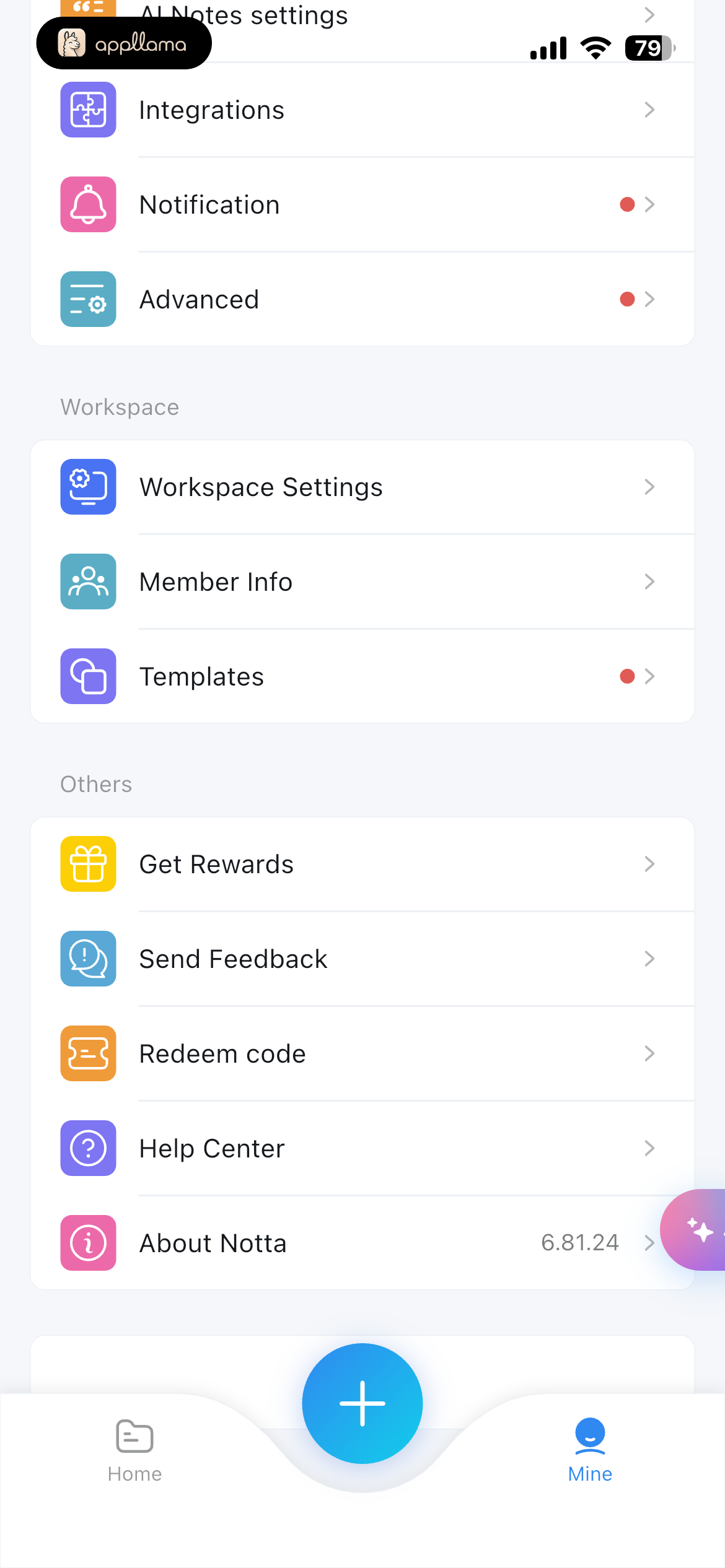 Settings Menu