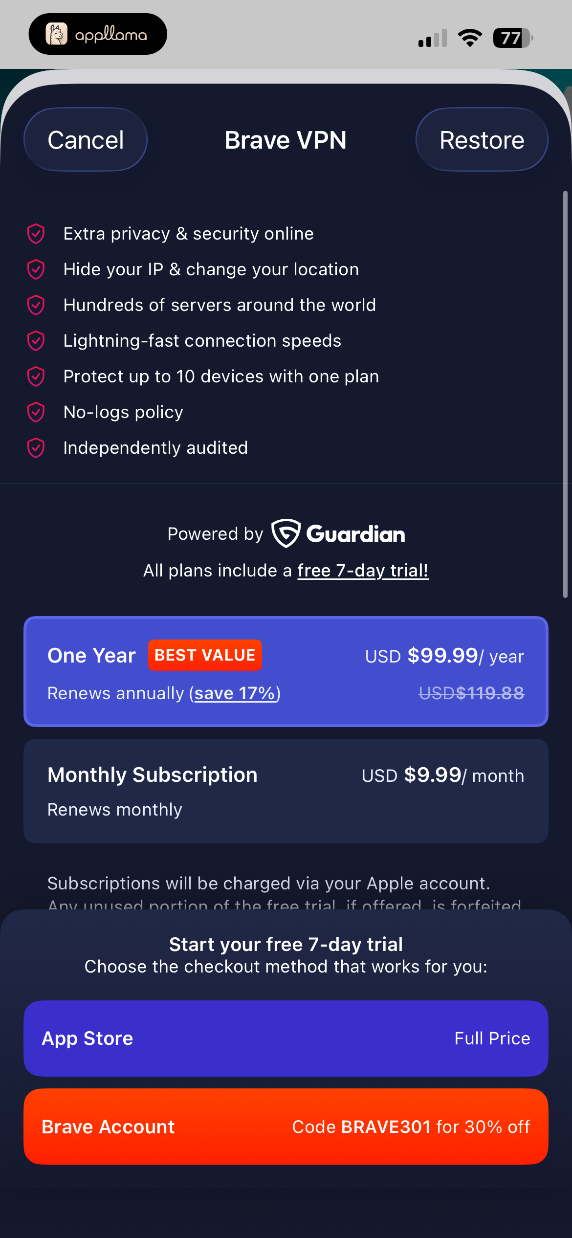 Subscription Offer