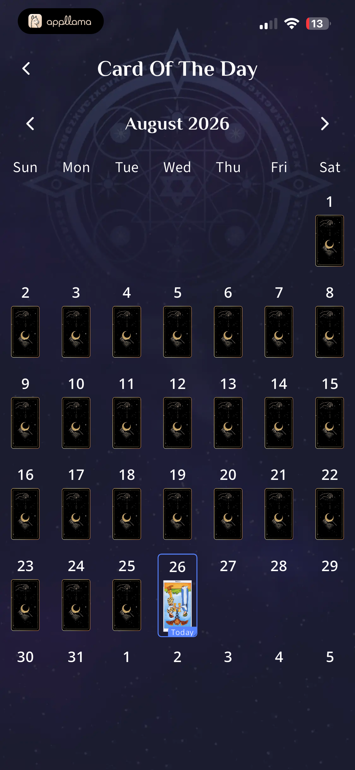 Card of the Day Calendar