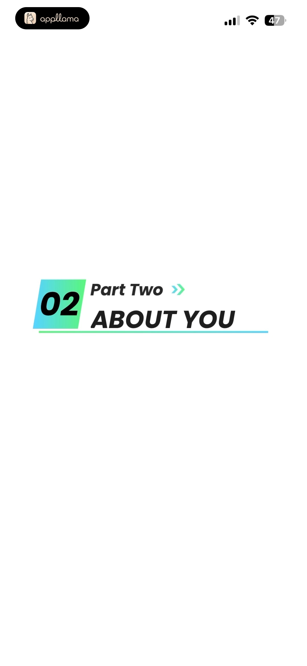 About You Intro