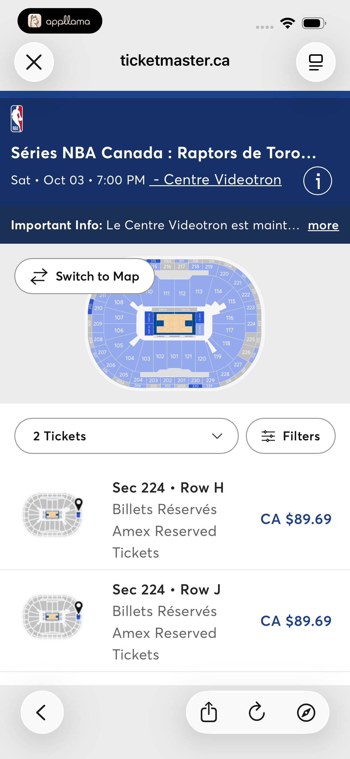 Ticket Listings