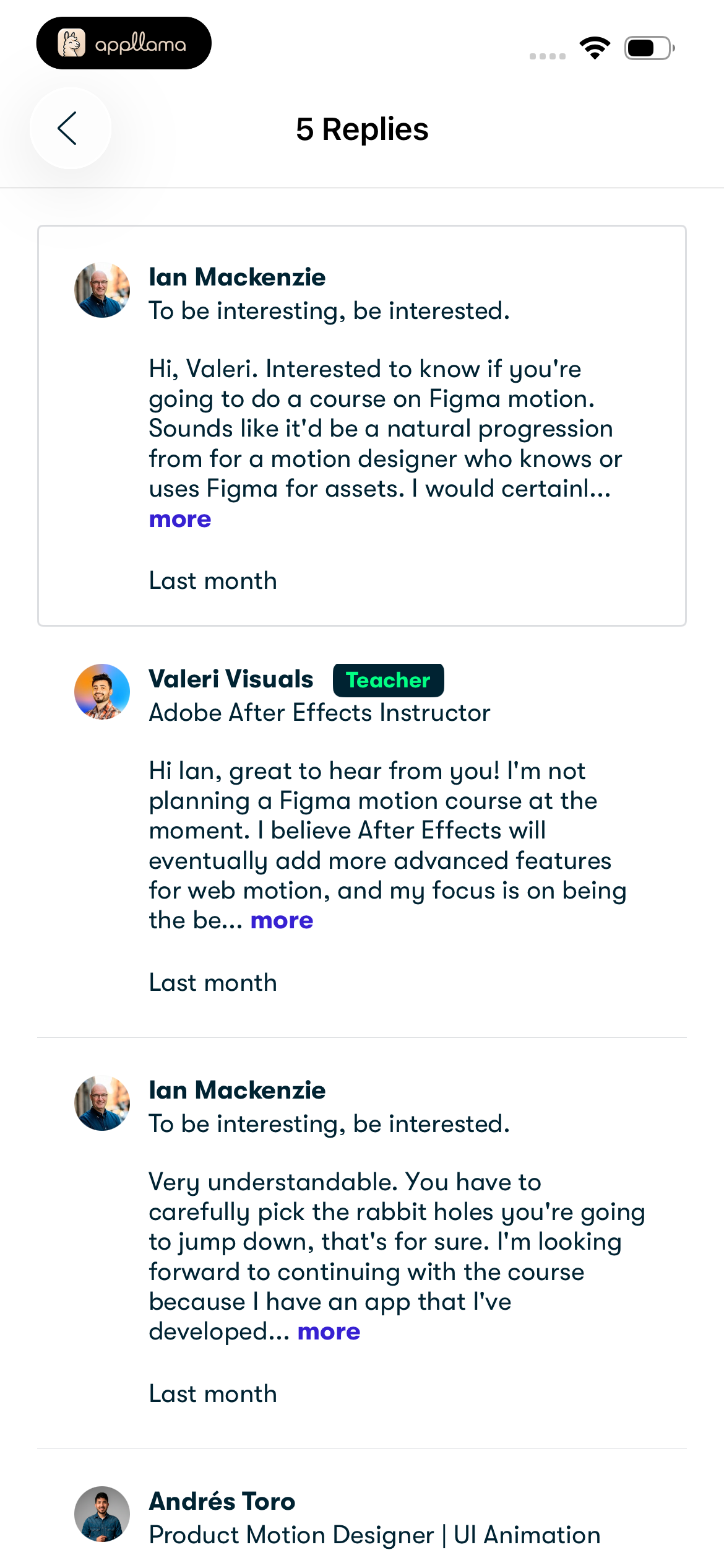 Discussion Replies