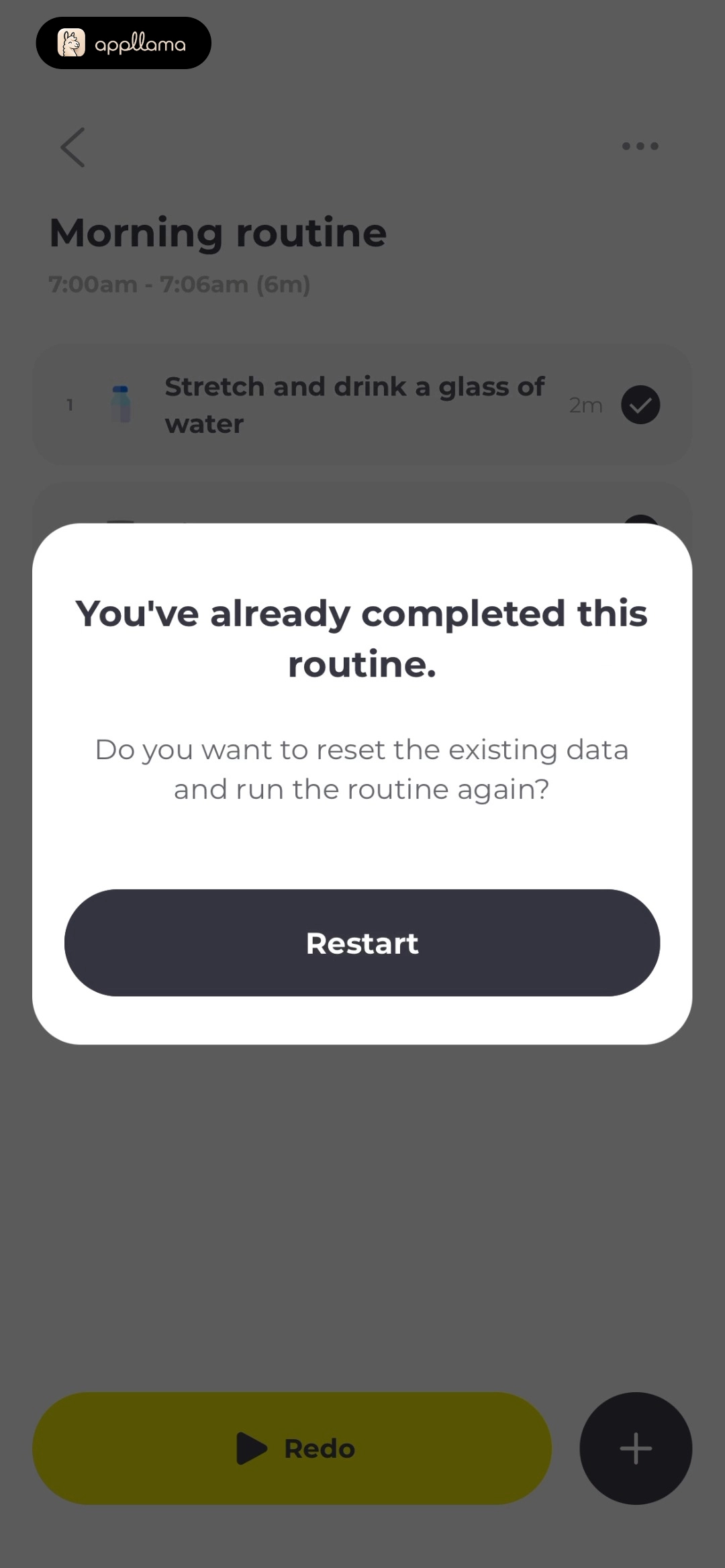 Routine Restart Prompt