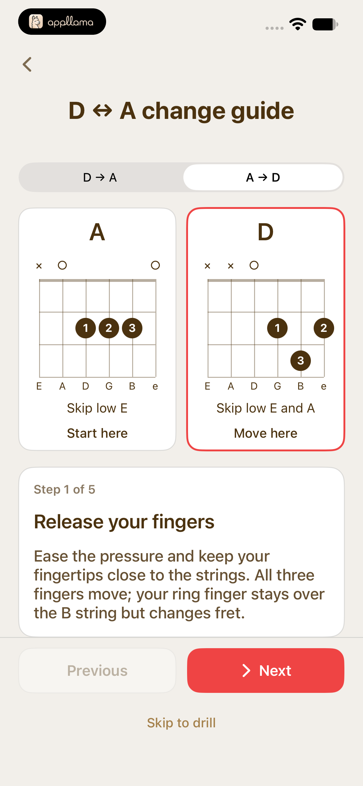 Chord Change Guide