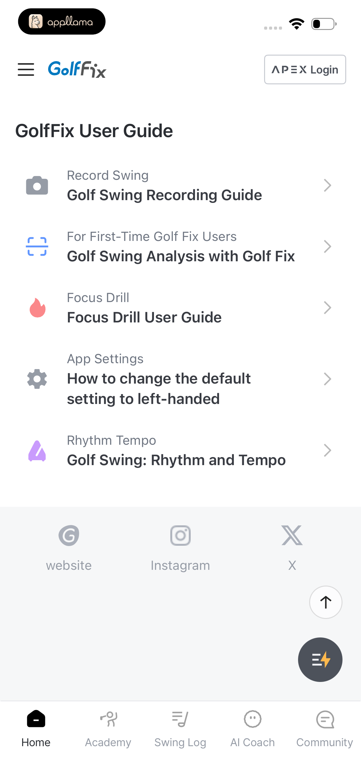 User Guide Index