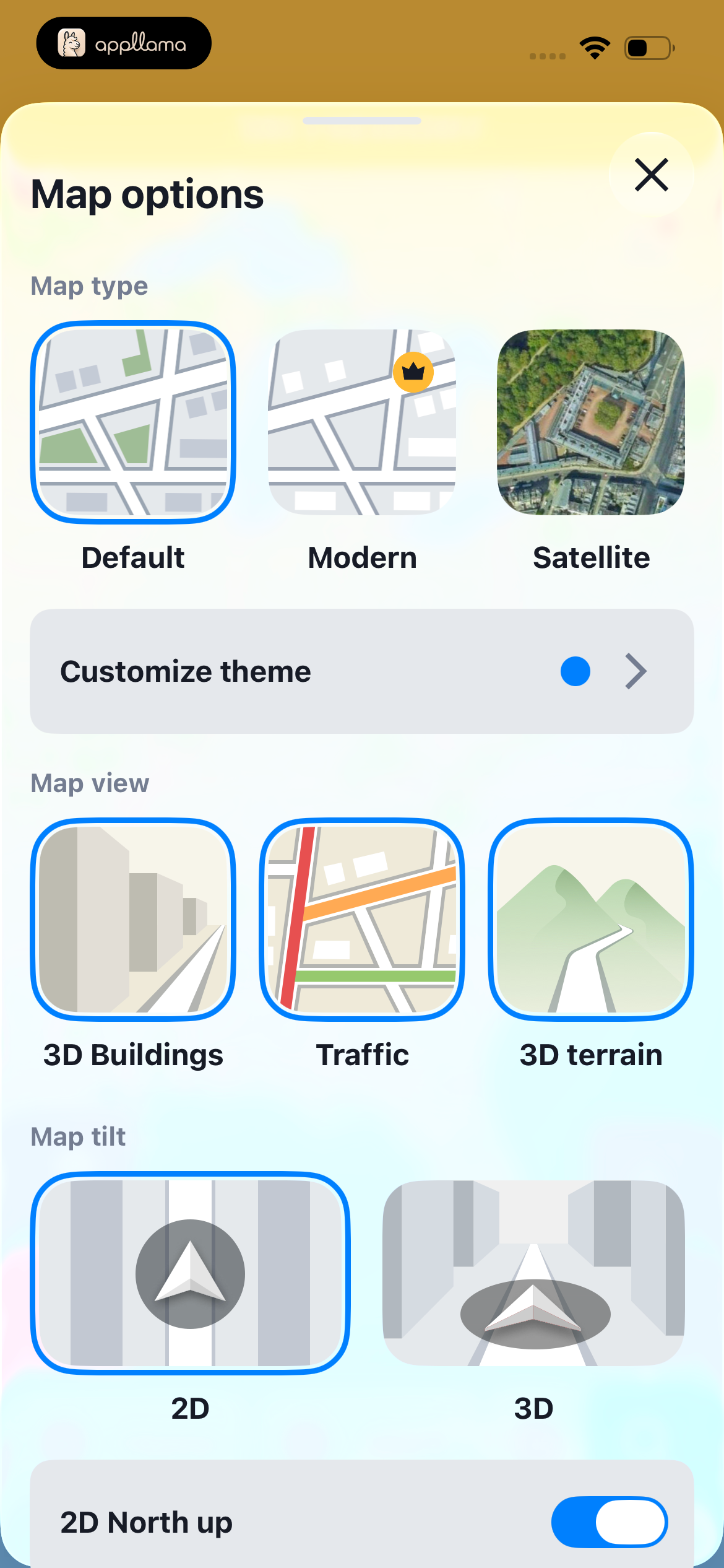 Map Options