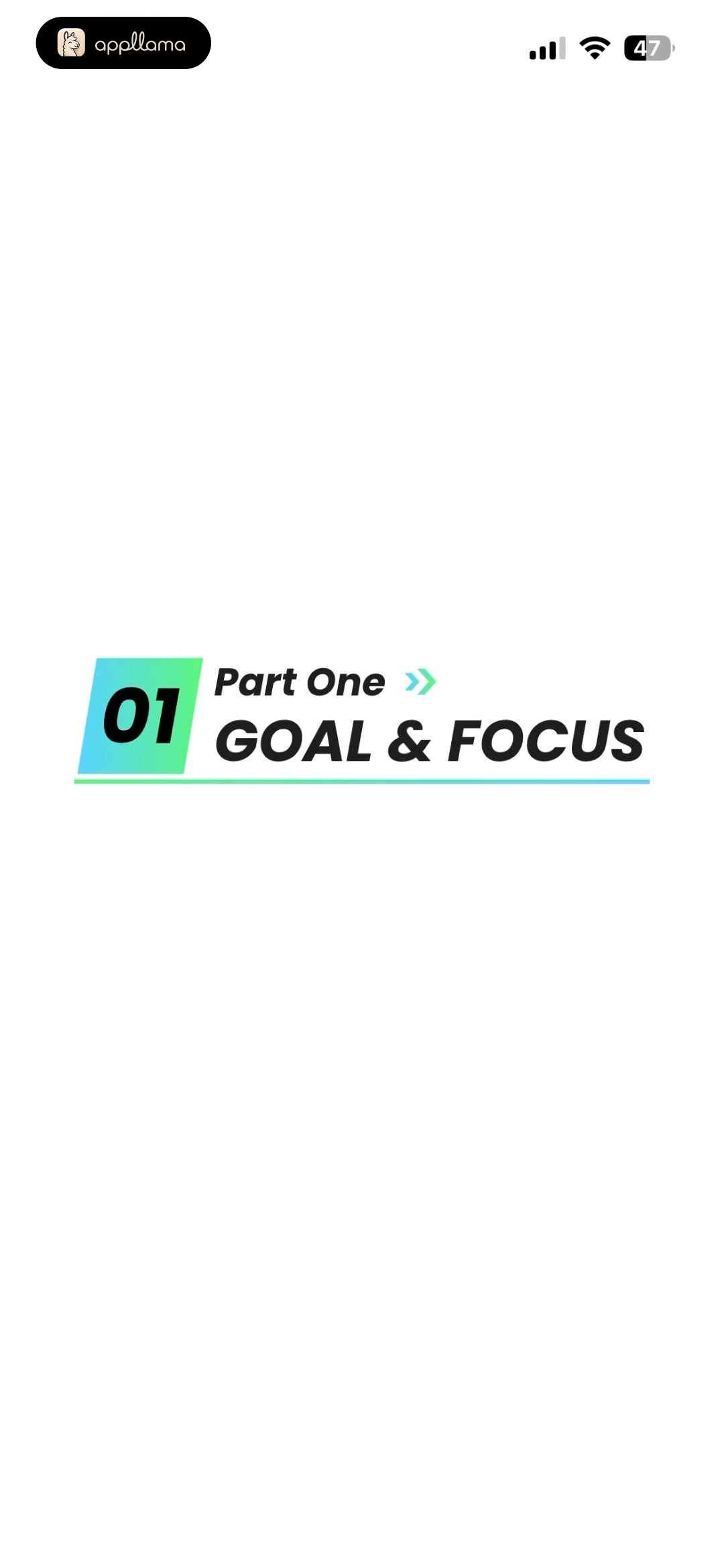 Goal Focus Intro