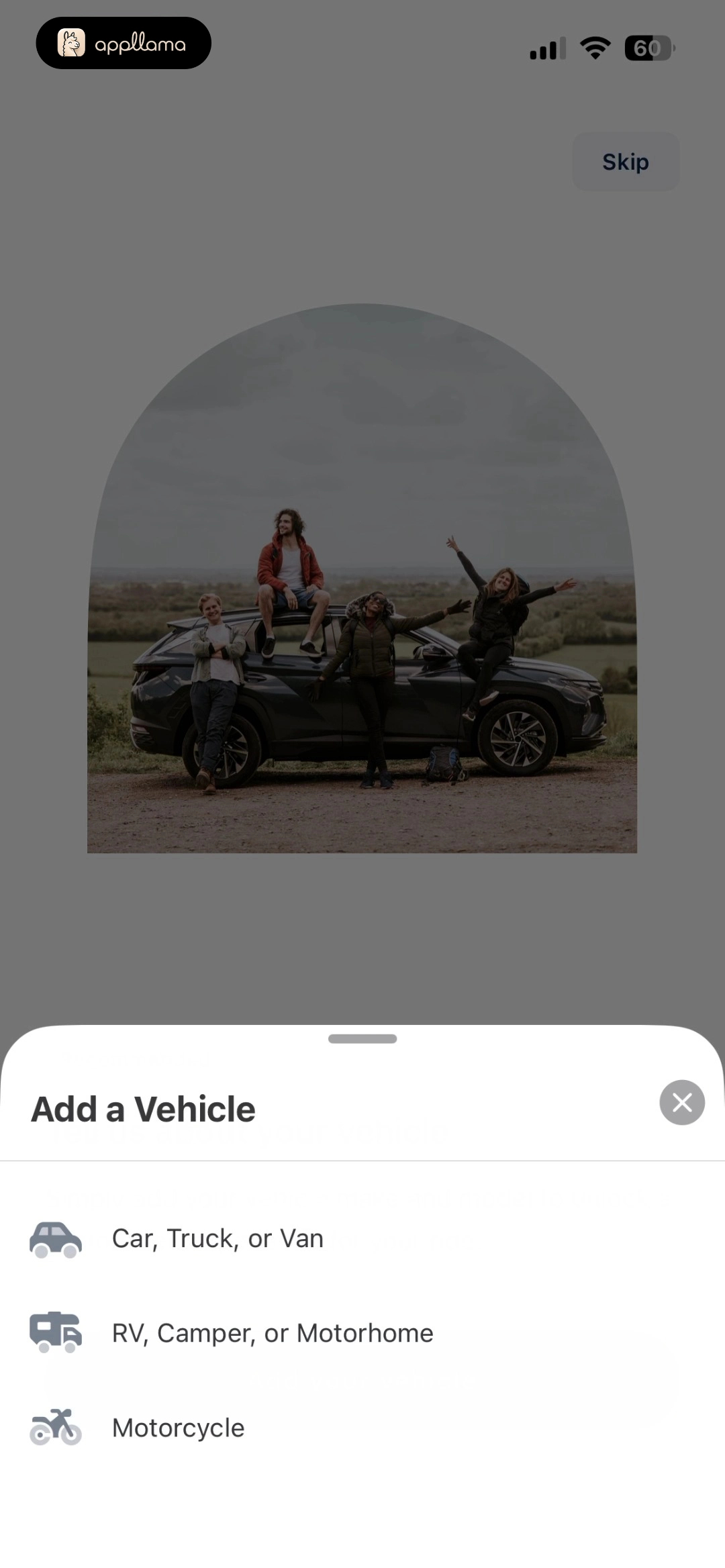 Vehicle Type Picker