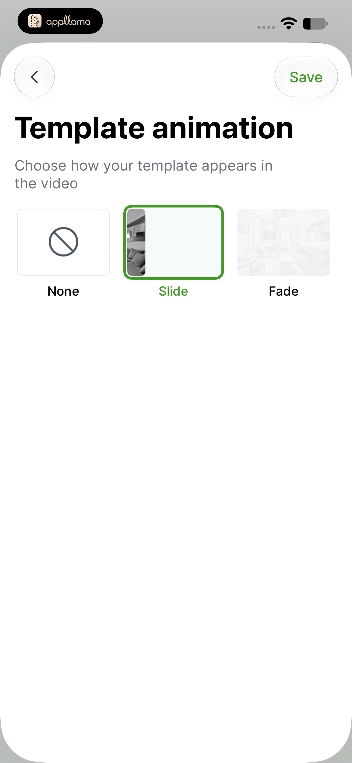 Template Animation