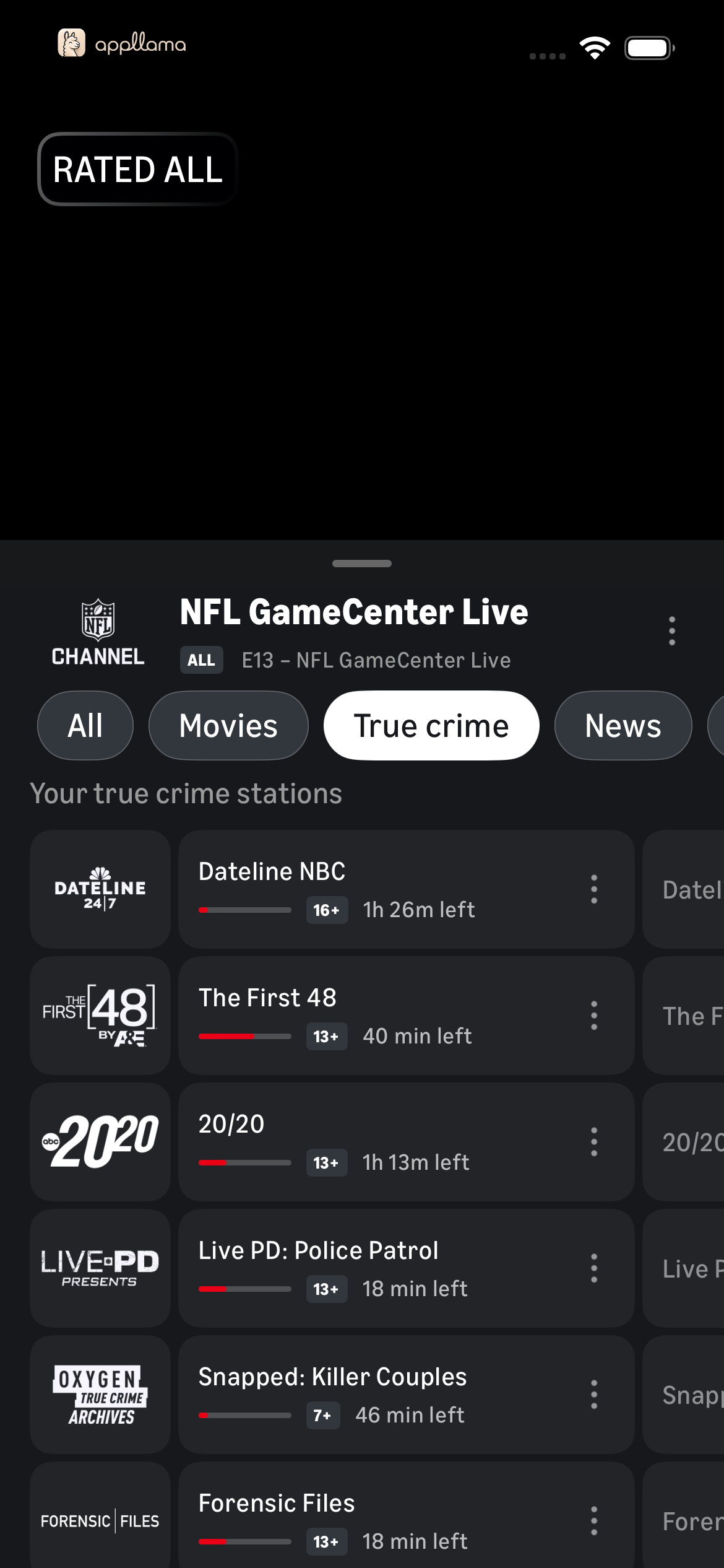 Live TV True Crime