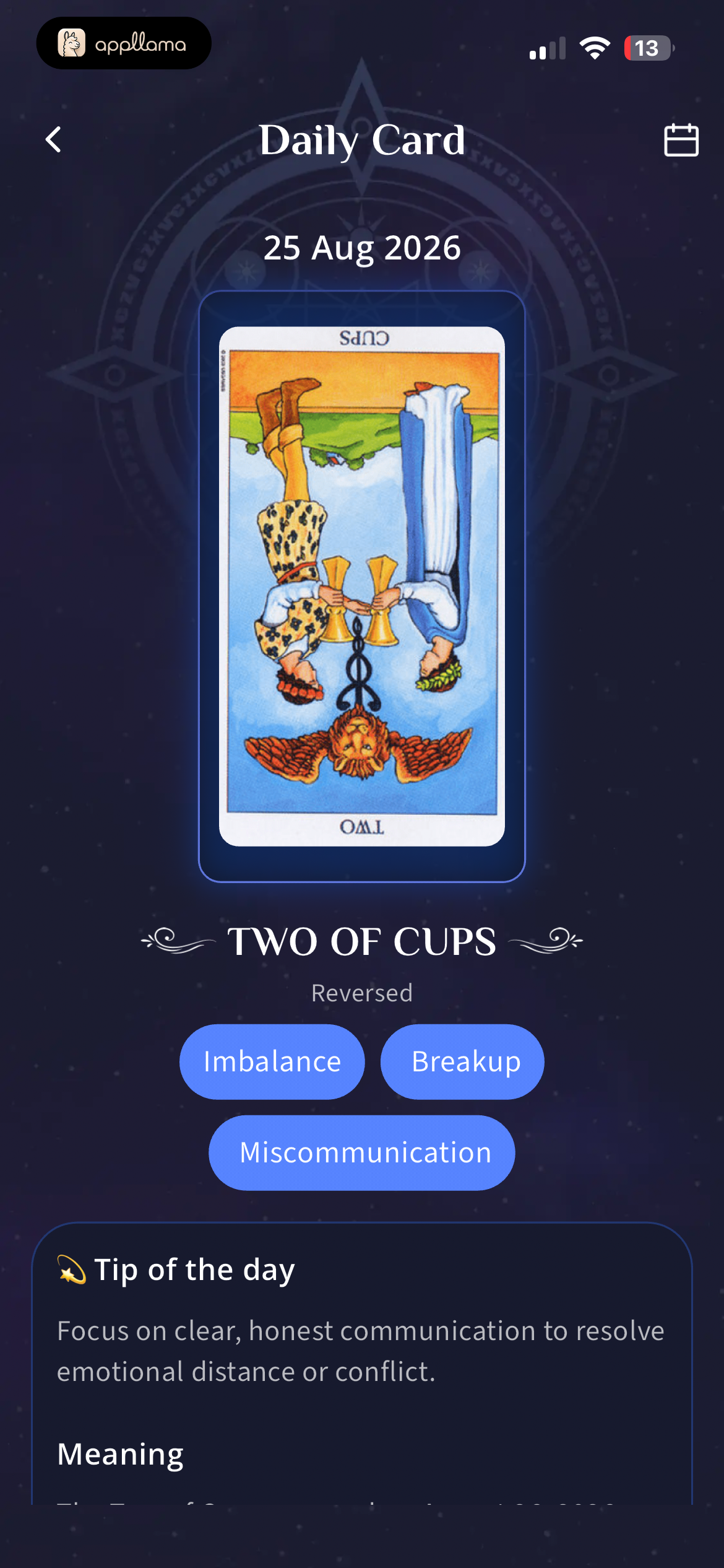 Daily Card Result