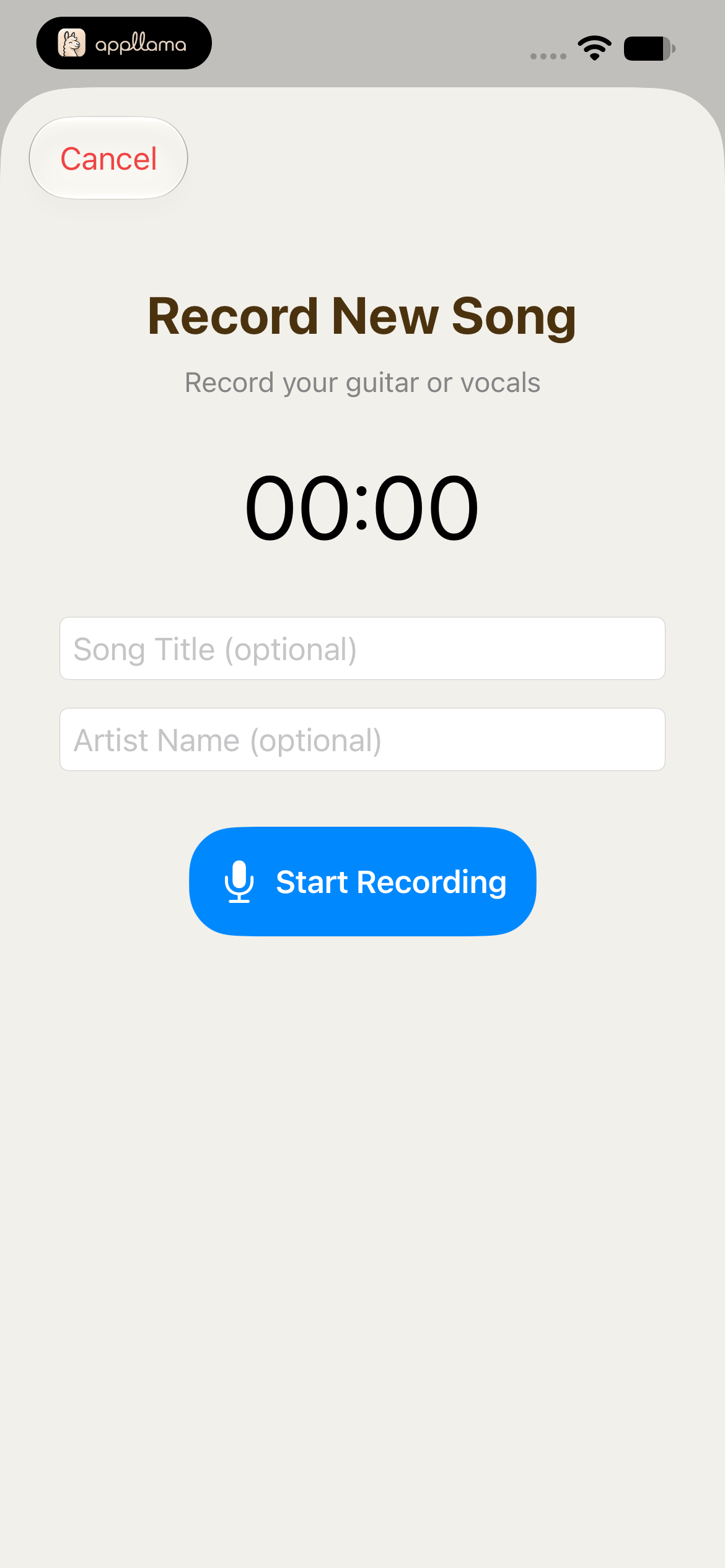 New Song Recording