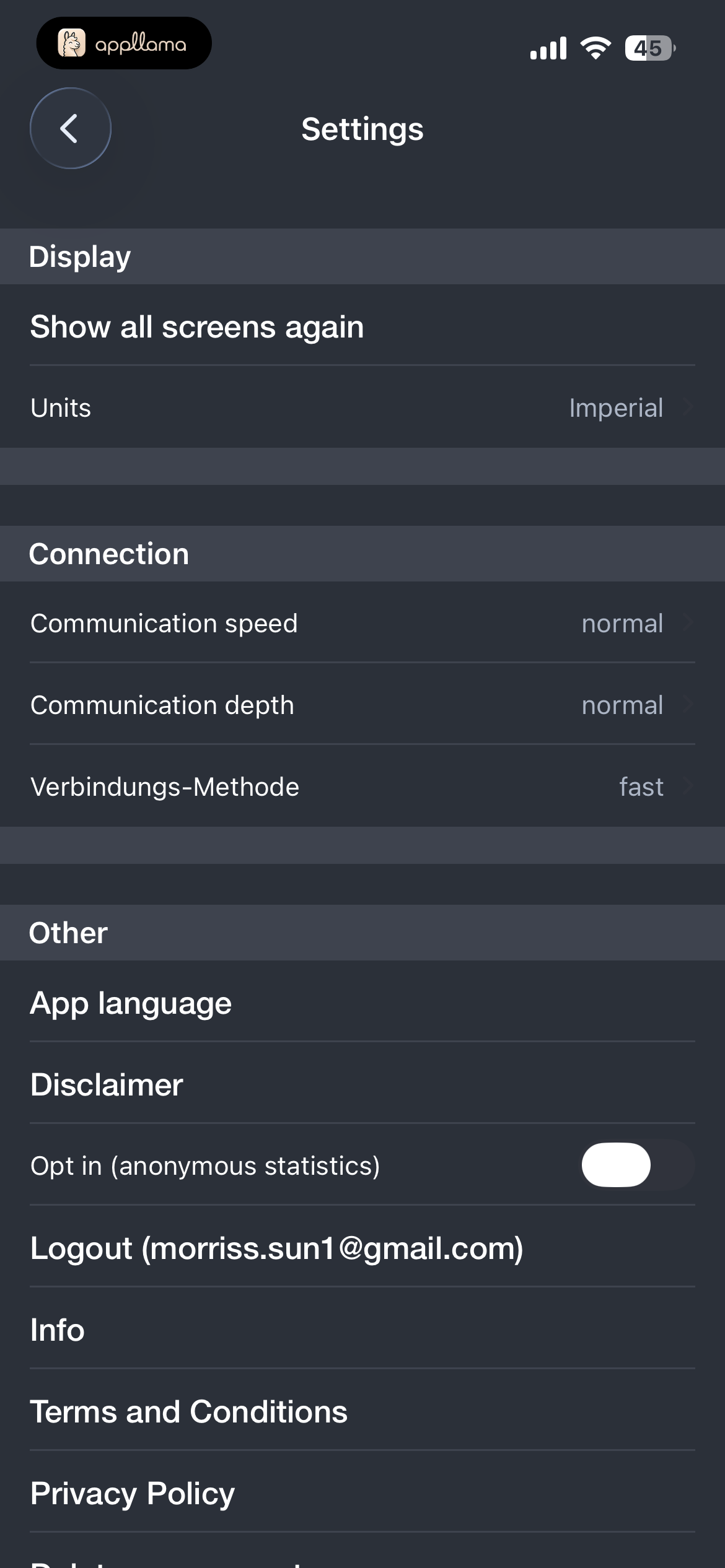Settings