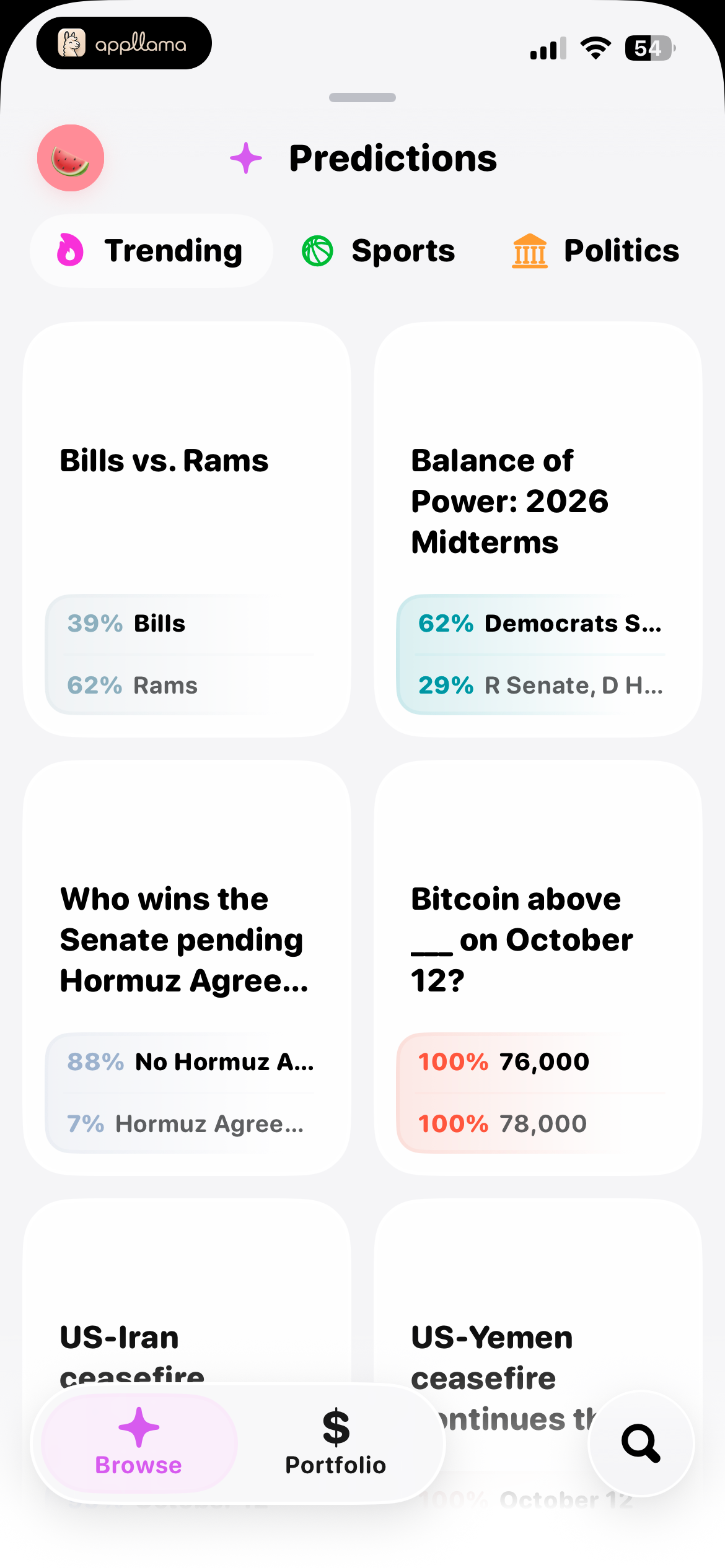 Predictions Marketplace
