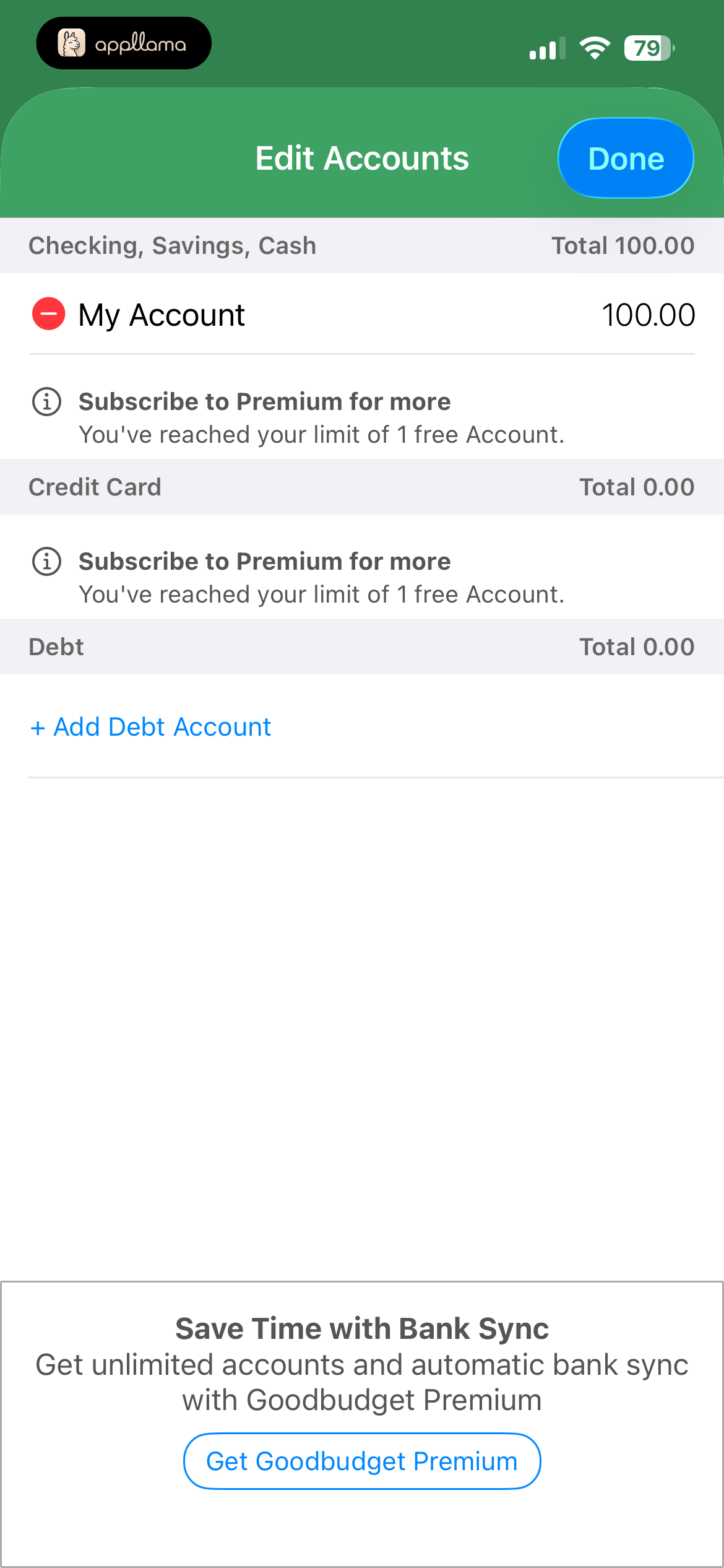 Edit Accounts