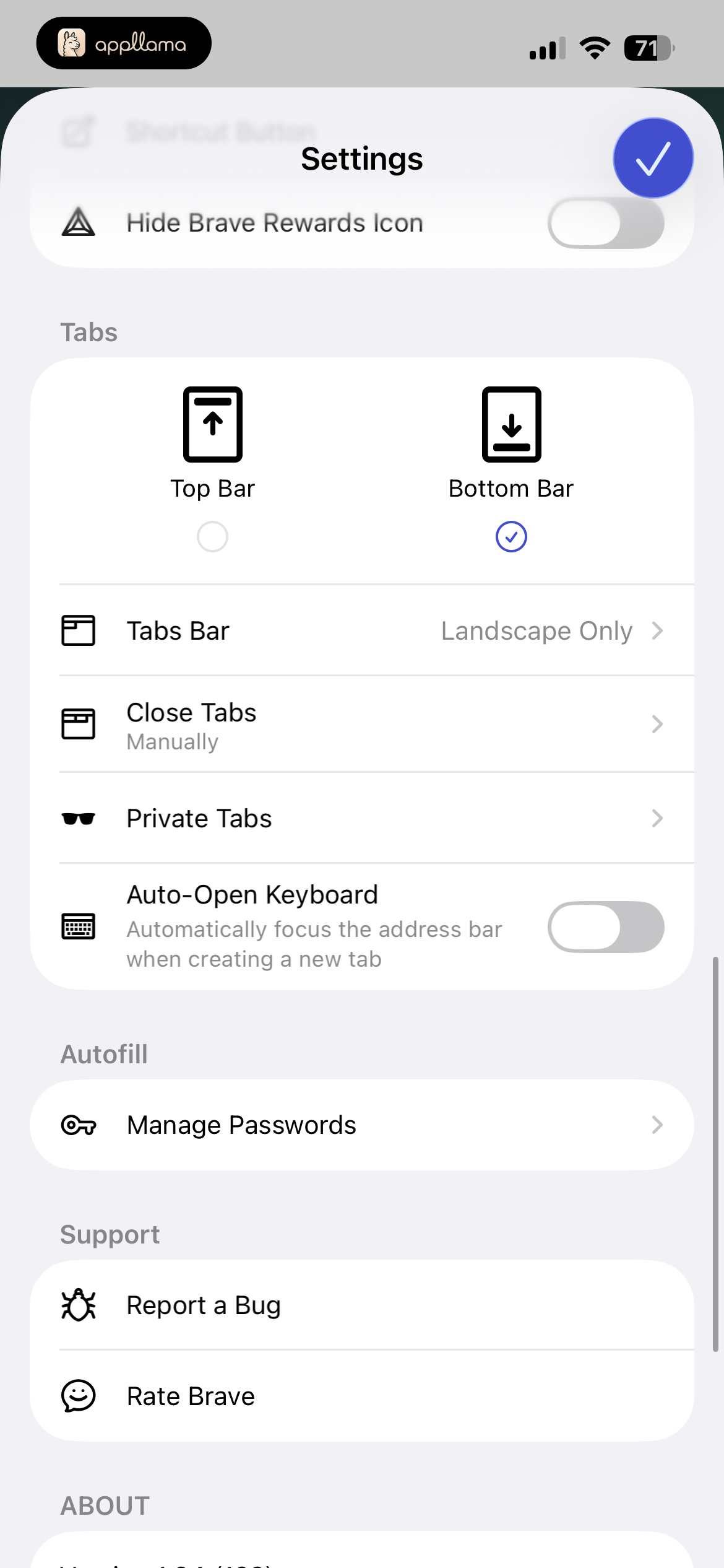 Browser Settings